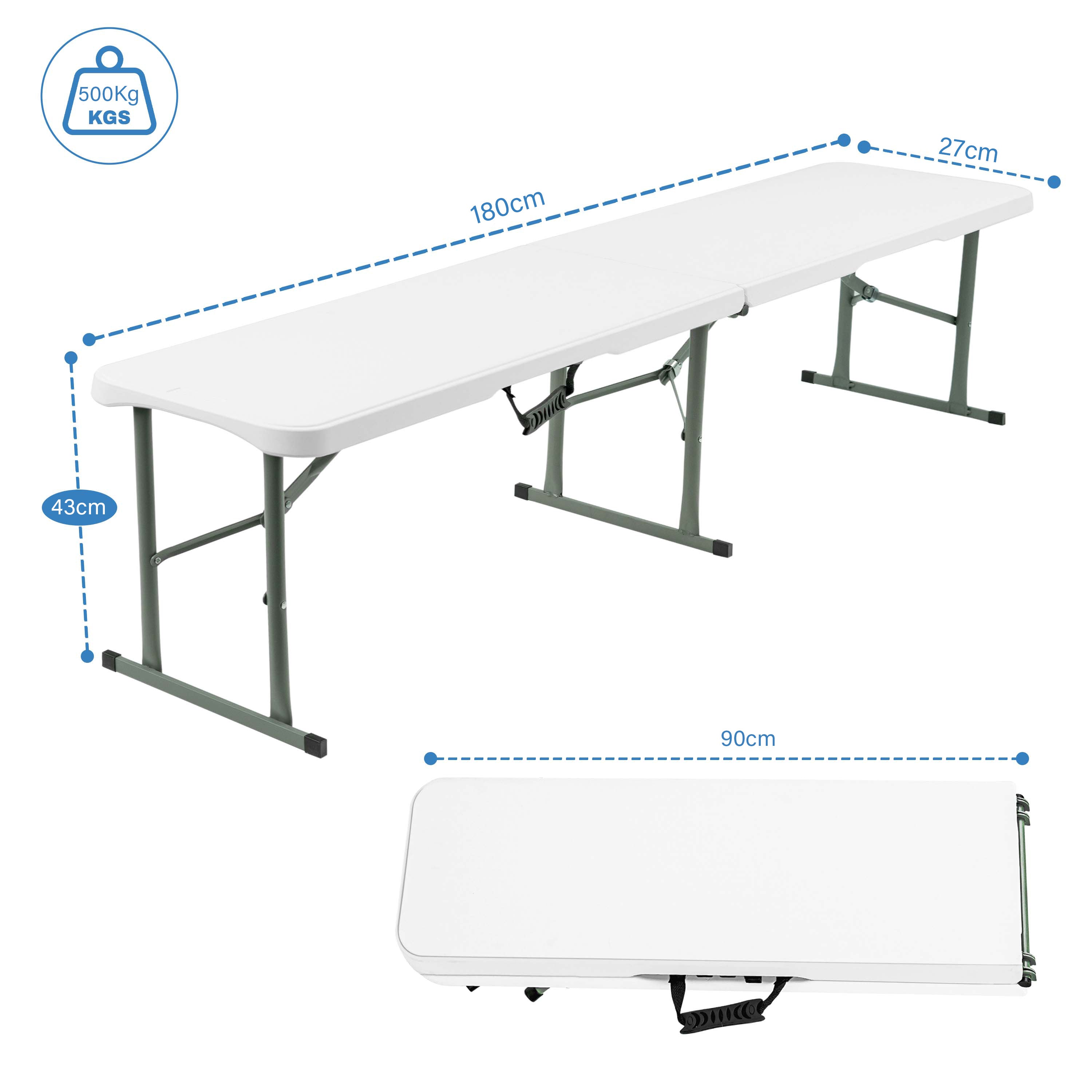 Heavy Duty 6ft Table and Benches Set