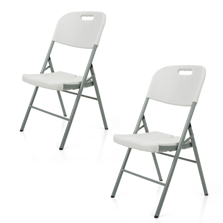 Set of 2 Heavy Duty Folding Plastic Chairs