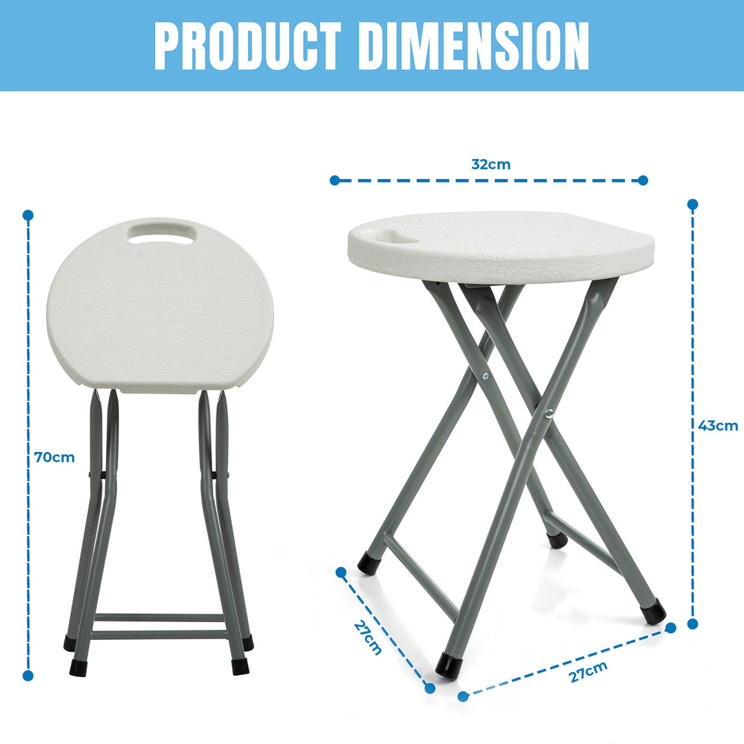 5ft Folding Trestle Table with 4 Camping Stools