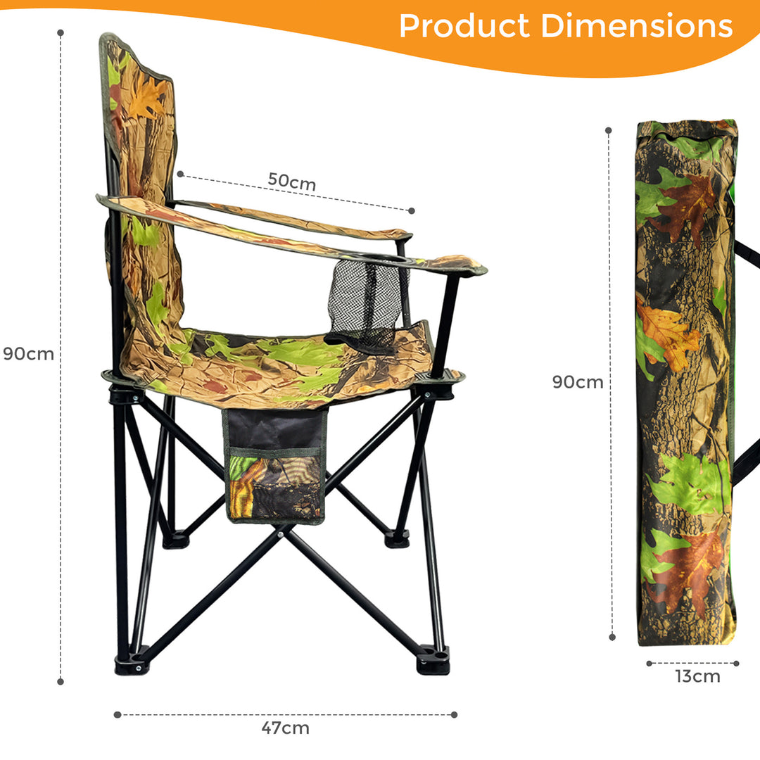 Portable Camouflage Camping Chairs [Set of 2]