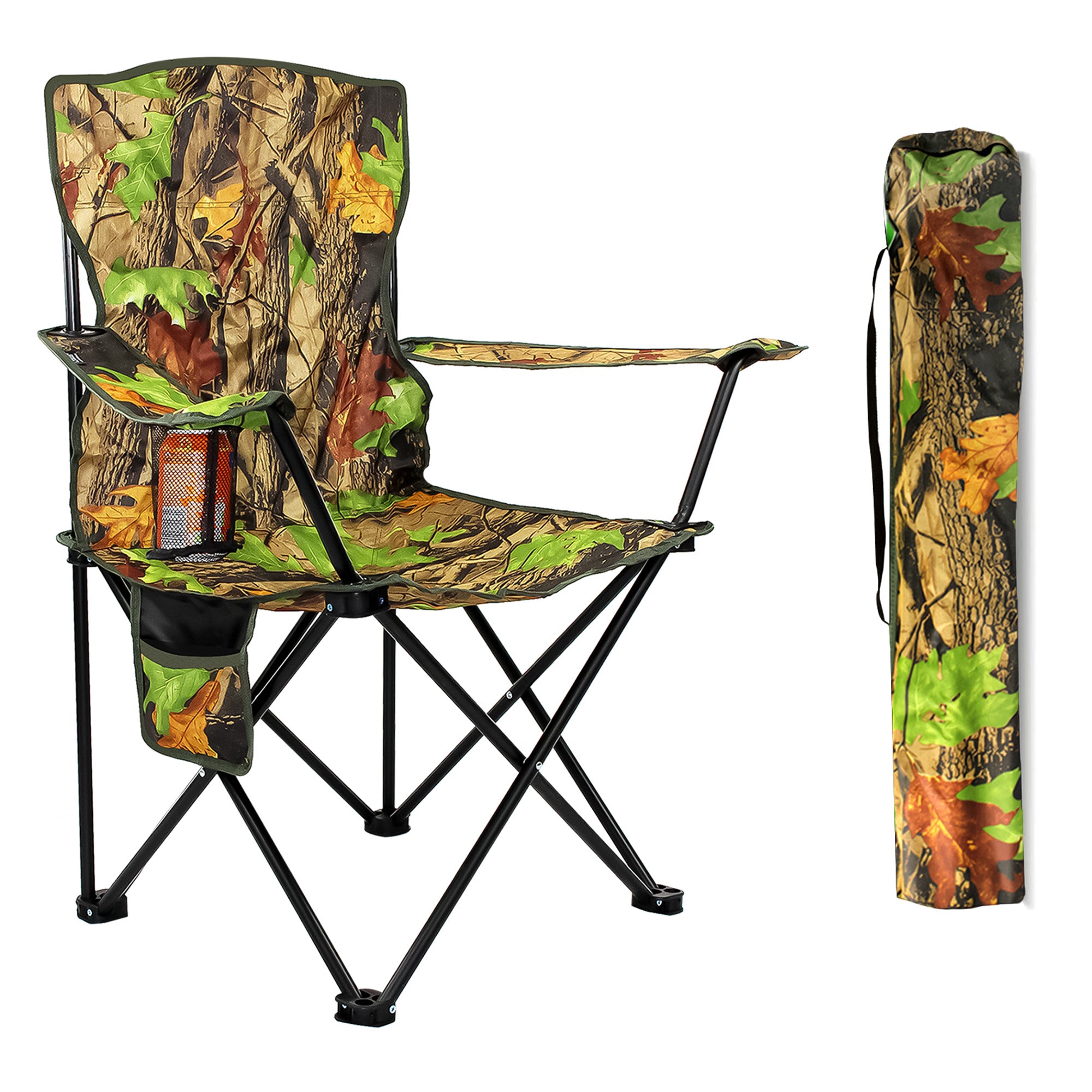 Camping Chairs with Glass Top Side Table - 0