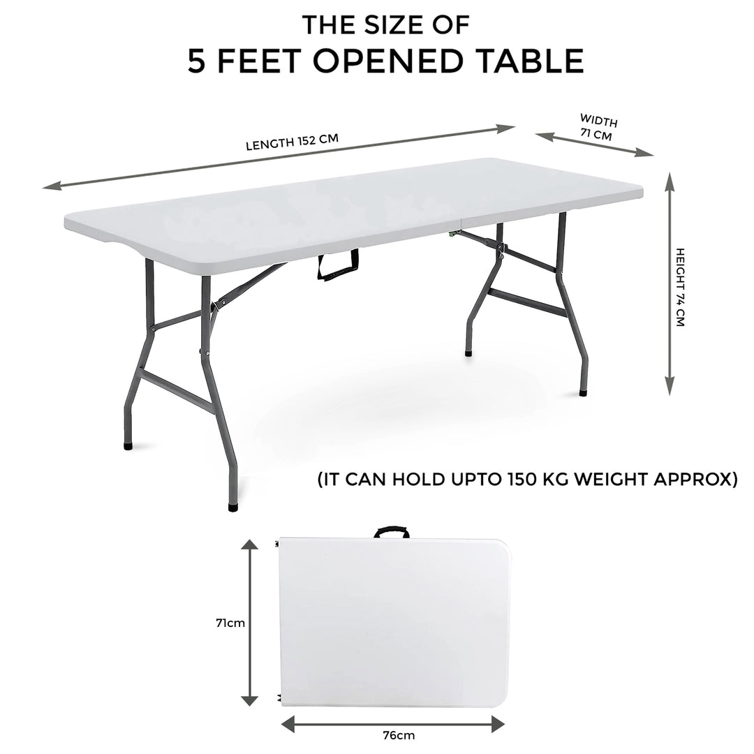 5 Feet - Heavy Duty Trestle Camping Foldable Table