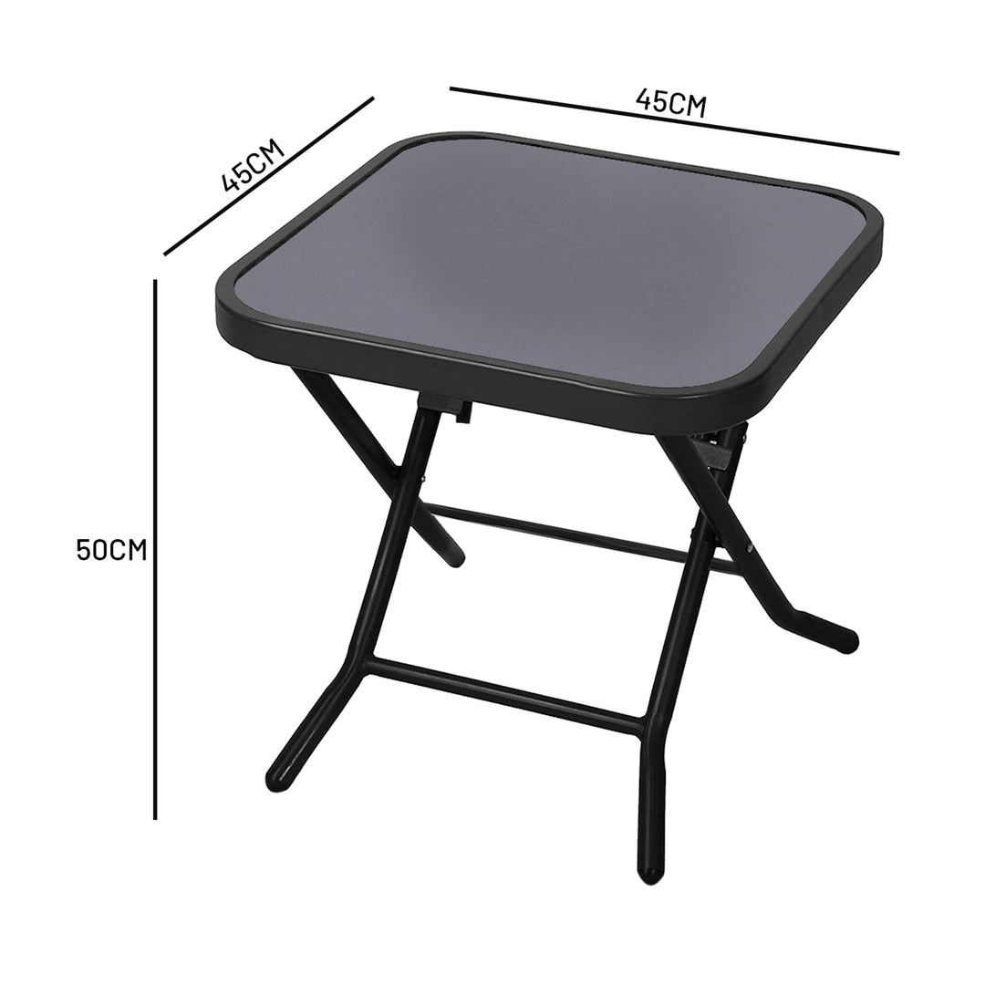 Glass Top Garden Folding Table