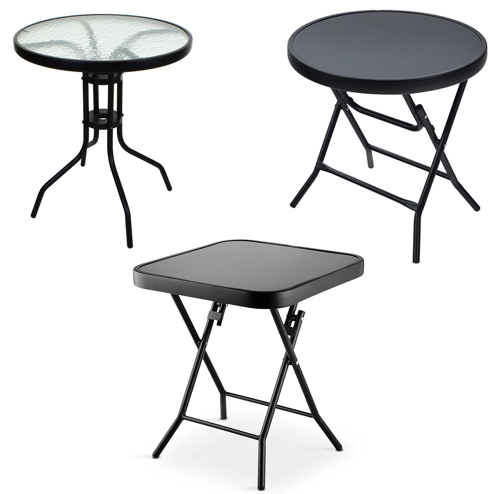 Glass Top Garden Folding Table