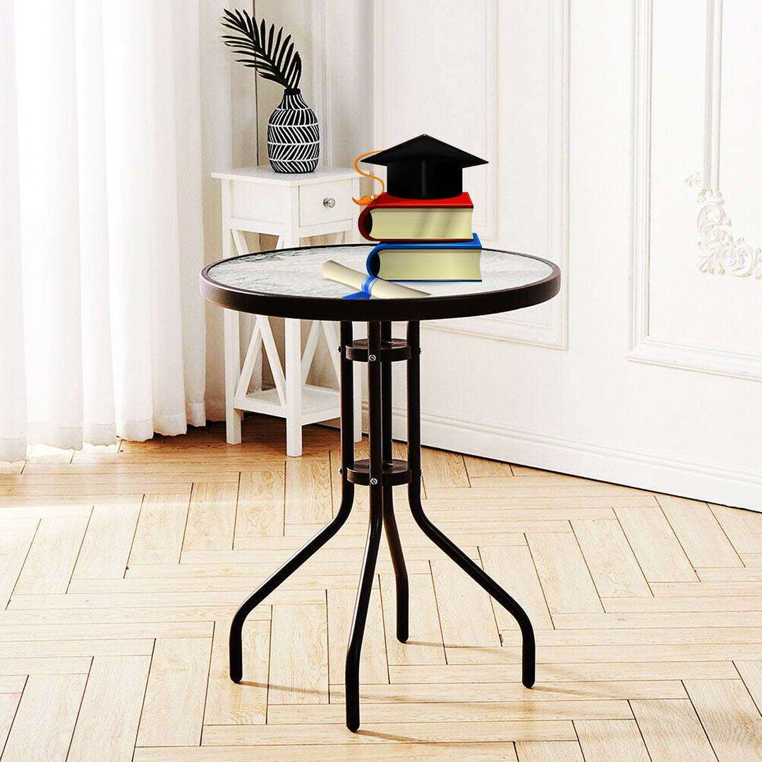 Glass Top Garden Folding Table