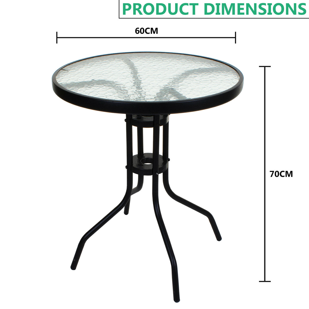 Glass Top Garden Folding Table