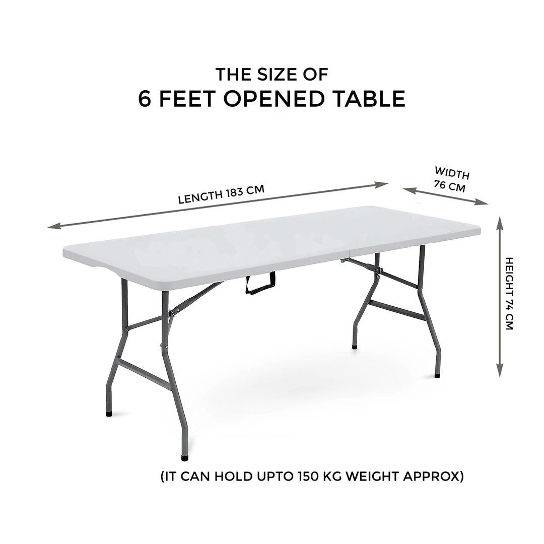 6ft Folding Trestle Table Heavy Duty with Chairs