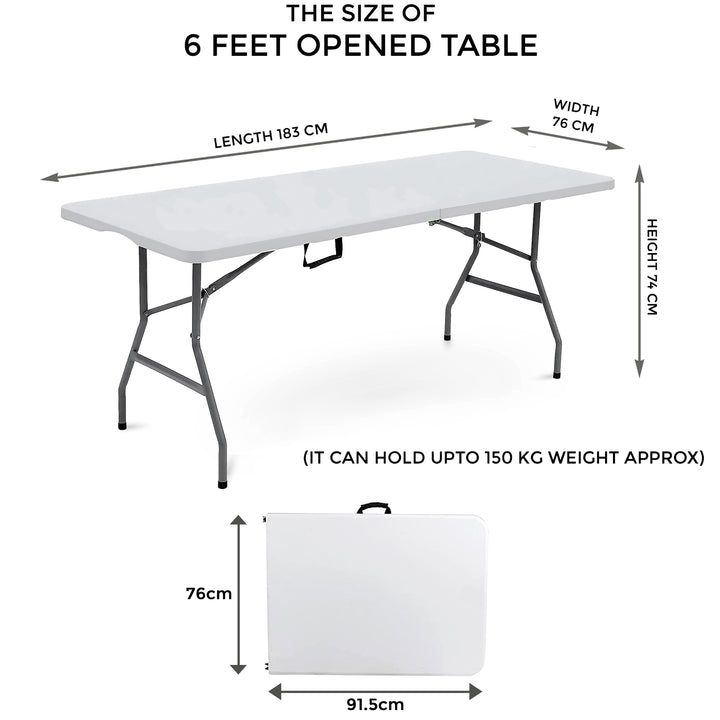 Folding Trestle Camping Table with Folding Chairs