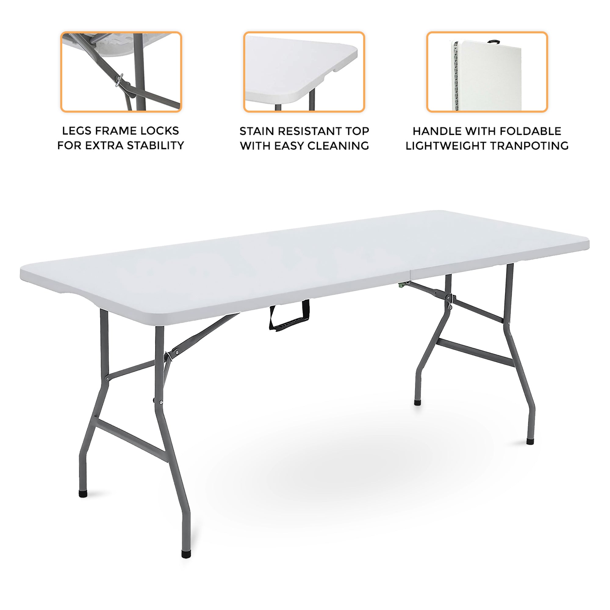 6ft Folding Table for Indoor and Outdoor [Set of 2]