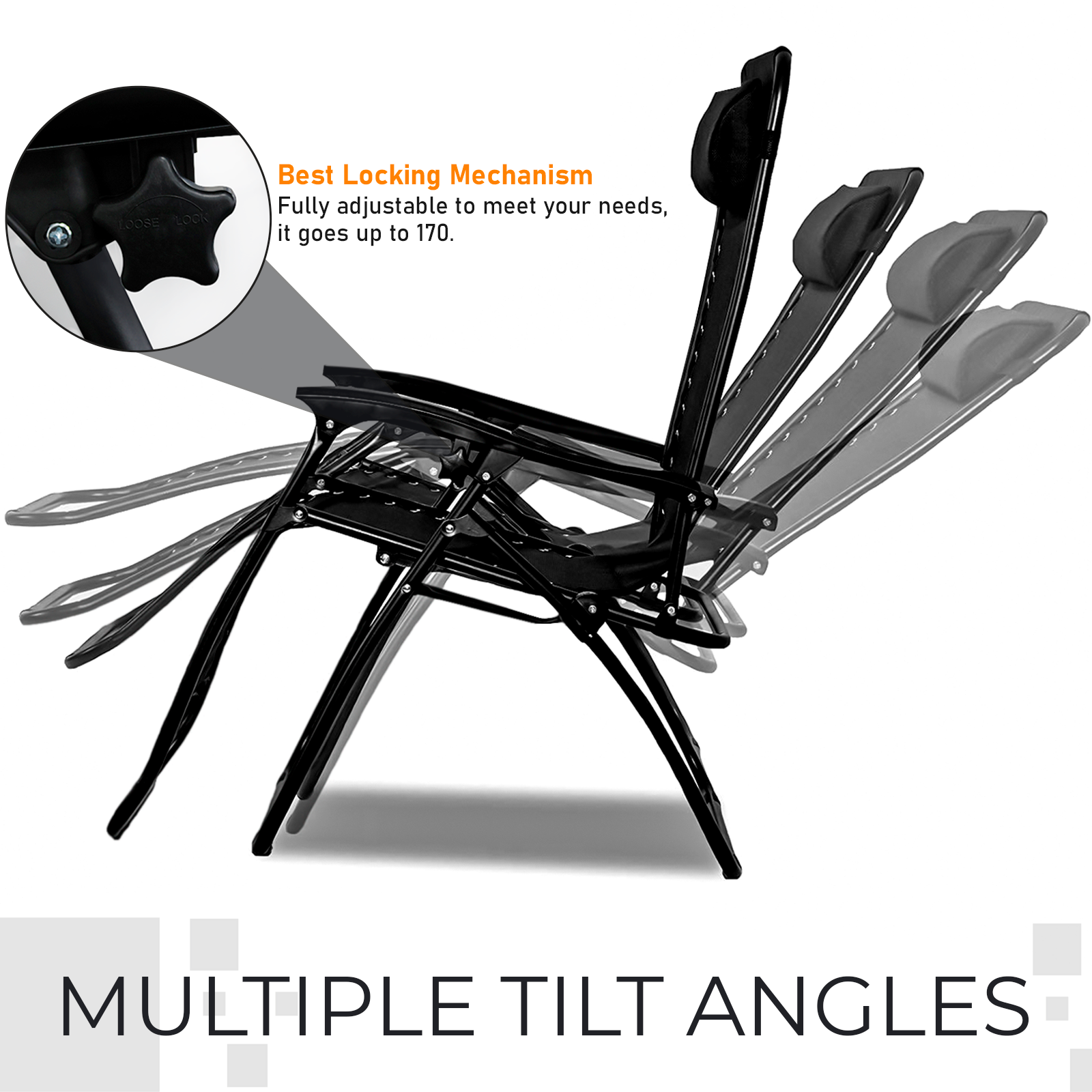 Multiple Angles Folding Sun Lounger